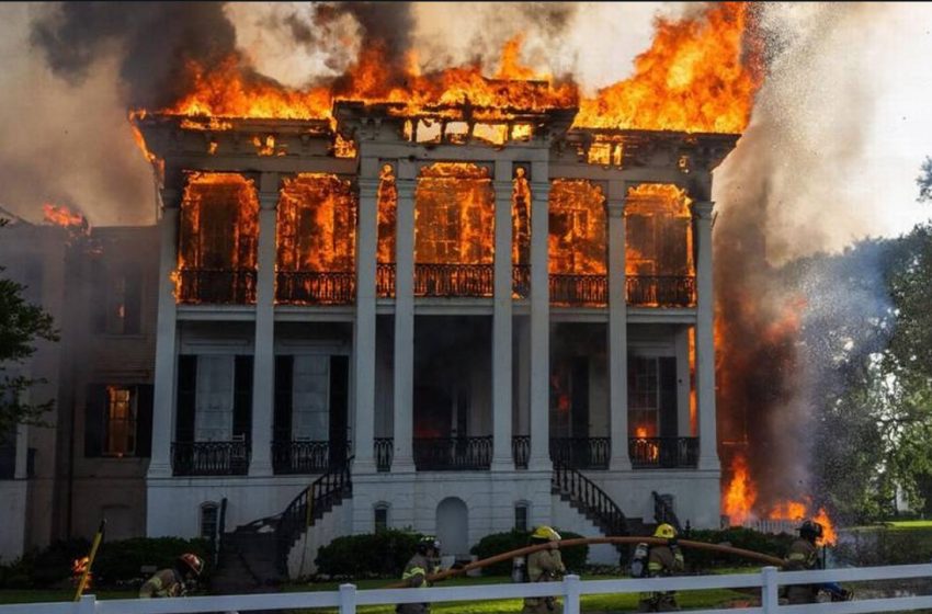  Incêndio destrói histórica “mansão da escravidão” nos Estados Unidos”