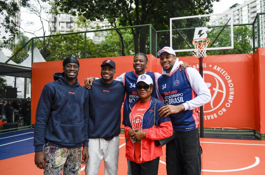  Astro da NBA, Giannis Antetokounmpo inaugura quadra de basquete no Rio